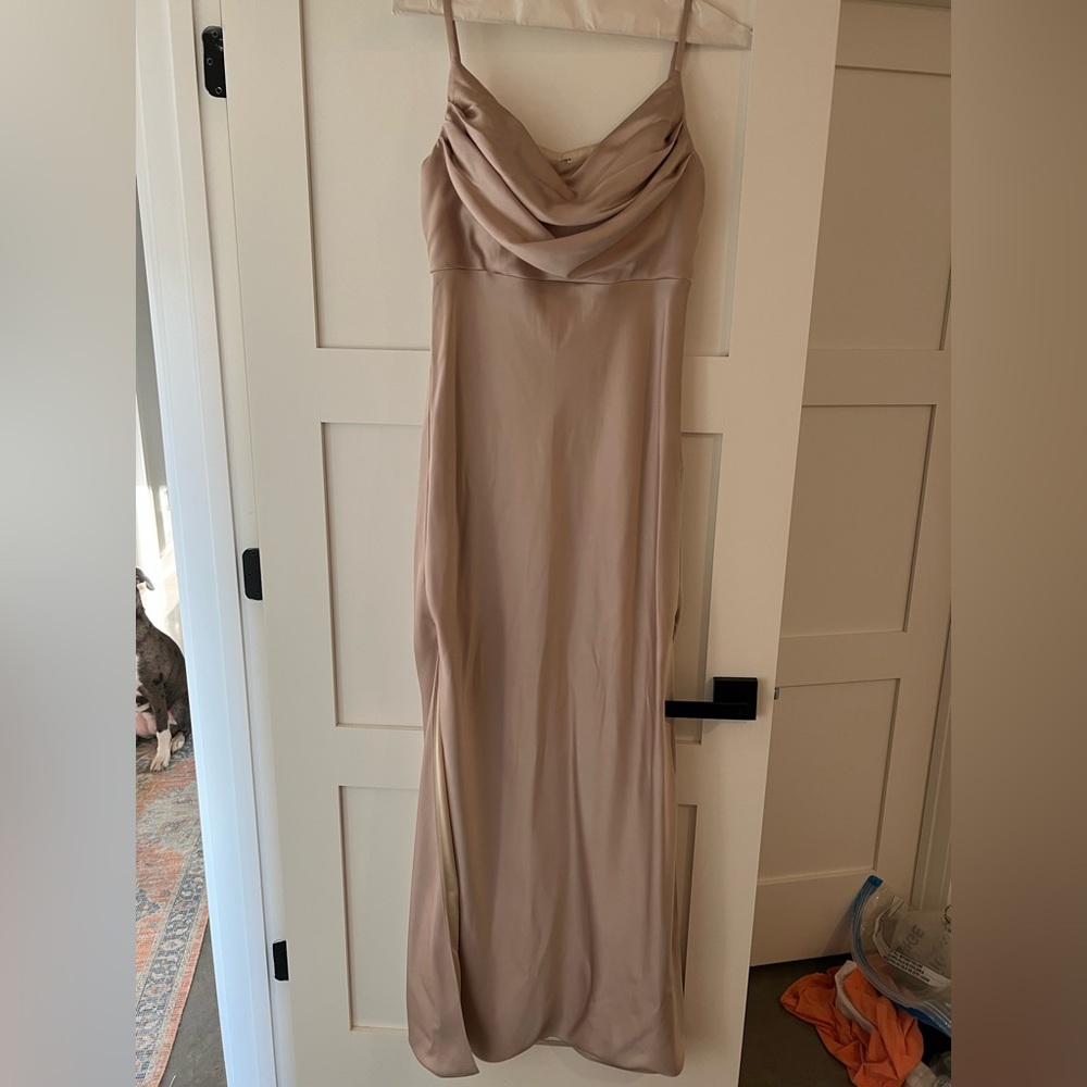 Champagne bridesmaid dress